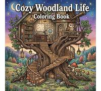 Cozy Woodland Life Coloring Book: 40 Cozy Coloring Pages of Woodland Homes, Forest Shops, Hidden Villages, Seasonal Festivals, and Whimsical Adventures