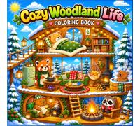 Cozy Woodland Life Coloring Book: A Heartwarming Journey Through Magical Forest Homes, Snowy Treehouses, Adorable Woodland Animals, and Hygge-Inspired Winter Retreats