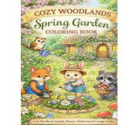 Cozy Woodlands Spring Garden Coloring Book: Cute Woodland Animals, Flowers, Mushrooms & Cozy Cottage Scenes for Relaxation and Stress Relief