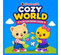 COZY WORLD: Cute Kawaii Travel Coloring Book for Kids Ages 4-10 | 40 Easy and Relaxing Pages for Stress Relief and Creative Fun (Queeki & Mimi ADVENTURES)
