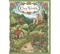 Cozy Worlds: An Adult Coloring Book of Peaceful Villages, Gardens & Fairytale Places