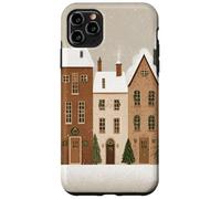 Cozy Xmas Village Street Snowy Christmas Casas Carcasa para iPhone 11 Pro MAX