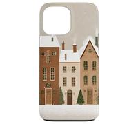 Cozy Xmas Village Street Snowy Christmas Casas Carcasa para iPhone 13 Pro MAX