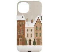 Cozy Xmas Village Street Snowy Christmas Casas Carcasa para iPhone 15 Plus