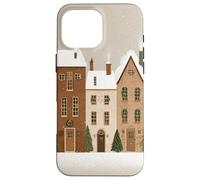 Cozy Xmas Village Street Snowy Christmas Casas Carcasa para iPhone 16 Pro MAX