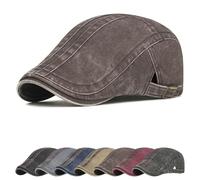 Cozyan Boinas Hombre Gorras de Planas Vintage Ajustable Sombrero Beret Newsboy Casquillo Plano Sombreros Casual Beret para Hombre Vintage Gorra Irlandesa Boina Moda