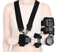Cozyara Ortesis de Codo Ajustable con Bisagra - Férula de Codo Postoperatoria con Correa Hombro, Soporte Ortopédico para Fractura, Tendinitis, Lesión de Ligamentos y Rehabilitación (Izquierda)