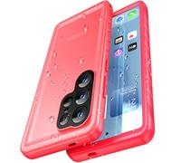 Cozycase Funda para Samsung Galaxy S23 Ultra Impermeable Antigolpes Rosa - 360 Grados Militar Integral Protector [IP68 Waterproof Sumergible] Carcasa Acuatica Funda S23 Ultra Case