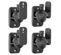 Cozycase Soporte de Pared para Altavoces - 4 Piezas Rotación + Inclinación Adjustable Soporte Altavoces Pared, soporta hasta 3.5kg, Resistente Soporte Altavoz Pared con Accesorios
