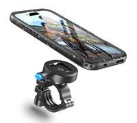 Cozycase Soporte Movil Bicicleta Moto para iPhone 14 - Impermeable Antivibracion Suporte Telefono Manillar MTB/Btt/Scooter/Patinete/Bici Electrica/Carretera/Motocicleta Metal Bike Phone Holder