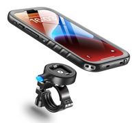 Cozycase Soporte Movil Bicicleta Moto para iPhone 14 Plus - Impermeable Antivibracion Suporte Telefono Manillar MTB/Btt/Scooter/Patinete/Bici Electrica/Carretera/Motocicleta Metal Bike Phone Holder