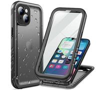 Cozycase Top Funda 360 para iPhone 13 Mini Militar IP68 Impermeable Antigolpes Resistente Carcasa Antipolvo Acuatica Sumergible Doble Case Agua Protectora Anti Golpes Negro, para iPhone 13 Mini