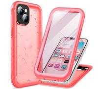 Cozycase Top Funda 360 para iPhone 13 Mini Militar IP68 Impermeable Antigolpes Resistente Carcasa Antipolvo Acuatica Sumergible Doble Case Agua Protectora Anti Golpes Rosa, para iPhone 13 Mini