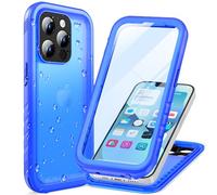 Cozycase Top Funda 360 para iPhone 13 Pro MAX Militar IP68 Impermeable Antigolpes Resistente Carcasa Antipolvo Acuatica Sumergible Doble Case Agua Protectora Anti Golpes Azul, para iPhone 13 Pro MAX