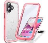 Cozycase Top Funda 360 para iPhone 17 Militar IP68 Impermeable Antigolpes Resistente Carcasa Antipolvo Acuatica Sumergible Doble Waterproof Case Agua Protectora Anti Golpes Rosa, para iPhone 17