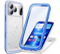 Cozycase Top Funda 360 para iPhone 17 Pro MAX Militar IP68 Impermeable Antigolpes Resistente Carcasa Antipolvo Acuatica Sumergible Doble Case Agua Protectora Anti Golpes Azul, para iPhone 17 Pro MAX