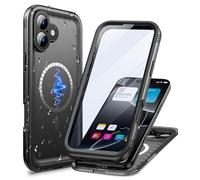 Cozycase Top Funda Magnética Militar para iPhone 16 Compatible con Magsafe 360 Antigolpes IP68 Impermeable Resistente Carcasa Antipolvo Acuatica Sumergible Agua Doble Waterproof i Phone 16 Case