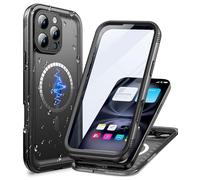 Cozycase Top Funda Magnética Militar para iPhone 16 Pro Compatible con Magsafe 360 Antigolpes IP68 Impermeable Resistente Carcasa Antipolvo Acuatica Sumergible Agua Doble Waterproof i Phone Case