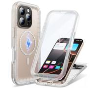 Cozycase Top Funda Magnética Militar para iPhone 16 Pro MAX para Magsafe 360 Antigolpes IP68 Impermeable Carcasa Antipolvo Acuatica Sumergible Agua Doble Case Transparente, para iPhone 16 Pro MAX