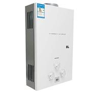 Cozyel 8L Calentador de Agua de Gas Licuado Calentador de Agua de Gas LPG con Digital LCD Calentador de Agua Automático 16KW y Rápidamente