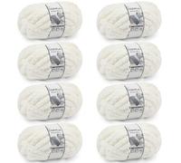 Cozyful #10 - Hilo grueso para tejer a mano, hilo de felpilla grueso, tamaño jumbo grande y grueso para ganchillo, hilo de punto grueso súper voluminoso, 8 madejas (25 yardas, 8 onzas cada madeja),