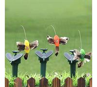 Cozyhoma Kit de fundamentos científicos de 3 piezas, funciona con energía solar/pilas, decoración realista de mariposas y colibríes para jardín, patio, paisaje, unisex, impermeable