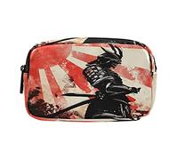 COZYhome - Estuche para lápices de pintura japonesa Samurai con cremallera, bolsa de papelería para niñas y niños y mujeres, bolsa de maquillaje con compartimentos