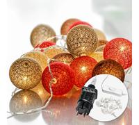 CozyHome guirnalda luces interior de bola de algodón Marrón - 6M & 20 LED