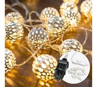 CozyHome Guirnalda luces interior marroquíes - 7 metros & 20 LED blanco cálido I Con enchufe I Luces decorativas habitacion I Fairy lights decoracion Luz led hadas Luzes I Luces led pequeñas Girnaldas