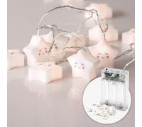 CozyHome Luces led pilas estrellas para niños - 5 metros & 20 LED blanco cálido I Temporizador a con pilas I Guirnalda luces interior Luces decorativas habitacion I Fairy lights decoracion Luz led