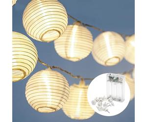 CozyHome Luces led pilas linternas - 20 linternas LED blanco cálido & 7m I Con temporizador I Guirnalda luces exterior Luces decorativas habitacion Fairy lights decoracion Luz led Luces de hadas Luzes