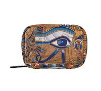 COZYhome Pastillero 7 Días Egipto Horus Eye Case Am Pm 8 Compartimentos Individual Pastillero Bolsa Bolsa Con Cremallera Medicina Case Organizador