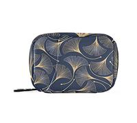 COZYhome Pastillero 7 días Ginkgo Biloba patrón píldora caso Am Pm 8 compartimentos individual píldora bolsa bolsa con cremallera medicina caso organizador