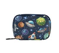 COZYhome Pastillero 7 días historieta cómic espacio planeta cohete caso Am Pm 8 compartimentos individual píldora bolsa bolsa con cremallera medicina caso organizador