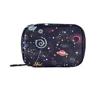 COZYhome Pastillero 7 días universo espacio planeta patrón caso Am Pm 8 compartimentos individual píldora bolsa bolsa con cremallera medicina caso organizador