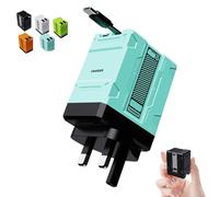 Cozyhubz Charger, 2025 New 2-in-1 Compatible Fast Charger 120w, Retractable Scalable Super Fast Chargers Module, for Phone, Tablet, Laptops (Blue)
