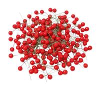 Cozylkx Bayas De Acebo Artificiales, 200 Unidades, 10 Mm, Palitos Navideños De Espuma sobre Alambre para Hacer Coronas, Adornos para árboles De Navidad Y Arreglos Florales