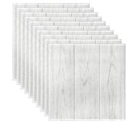 Cozylkx Paneles De Pared 3D, 10 Unidades, 35 X 35 Cm, Papel Tapiz De Espuma con Veta De Madera, Azulejos De Techo Autoadhesivos con Efecto Madera para Decoración De Paredes del Hogar
