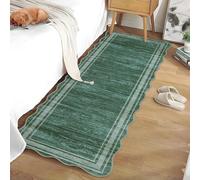 COZYLOOM Alfombra festoneada de 2 x 6 pies, Lavable, Moderna, con Parte Trasera Antideslizante, Cubierta de Suelo contemporánea Irregular, Alfombra Suave de Pelo bajo para Dormitorio, Cocina