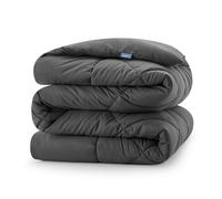 CozyLux Edredón Acolchado 135x200 cm, Edredon Cama 80, Relleno Nordico 300 gr/m² 100% Microfibra, con 4 Presillas en Las Esquinas, para Invierno y Otoño, Cálido, Lavable a Máquina, 135 × 200, Grau