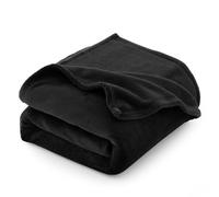 CozyLux Manta polar de franela de 260 g/m², manta para sofá de 130 x 150 cm, manta para cama individual, cálida y suave, color negro