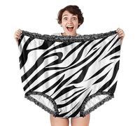 COZYMATE Big Undies - Ropa Interior Divertida y Grande, Ropa Interior para mamá, Tallas Grandes, Bragas de Abuela, Regalo de Broma de Elefante Blanco para Mujeres y Hombres, Cebra, Talla única