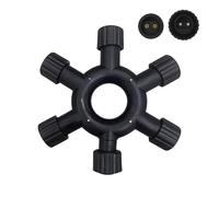 Cozymeow Conector Luces Navidad de 1 a 5 en Forma de Y, IP65 Impermeable, enchufar y Jugar, 2 Pines Adaptador Luces Navidad, Compatible con LED, Guirnalda Exterior, Cadena, Cascada y Cortina