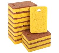 COZYMIRE 12 Unidades Estropajo Ecologico Estropajo Cocina Hecho de Fibra de Coco y Celulosa Antiarañazos Biodegradables Ecológicas para Cocina y Baño-008
