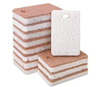 COZYMIRE 12 Unidades Estropajo Ecologico Estropajo Cocina Hecho de Fibra de Coco y Celulosa Antiarañazos Biodegradables Ecológicas para Cocina y Baño-006