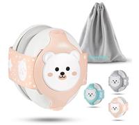 Cozynest Cascos Antiruido para Bebés 0-36 Meses con Reducción de Ruido de 25dB, Diseño de Oso y Diadema Ajustable - Orejeras Antiruido con Bolsa de Transporte, Certificados CE, CPC y RoH (Rosa)