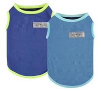CozyOasis Paquete de 2 camisetas refrescantes para perros, de malla transpirable para perros pequeños, de secado rápido, sin mangas, protección solar, chaleco ligero para perros, camisetas geniales