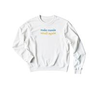 COZYPrint Make Russia Small Again Zelensky - Sudadera para hombre, blanco, XXL