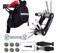 COZYROOMY bolsa sillín Kit herramientas reparación bicicletas con herramienta bicicleta multifunción y herramienta reparación neumáticos bicicleta Herramienta cadena