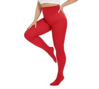 CozyWow Mallas de talla grande para mujer, resistentes a la correr 80D, suaves, color sólido, semiopacas cintura alta 1X, 2X, 3X, 4X